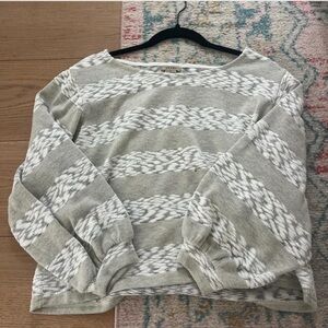 Cozy Gray and White Sweater